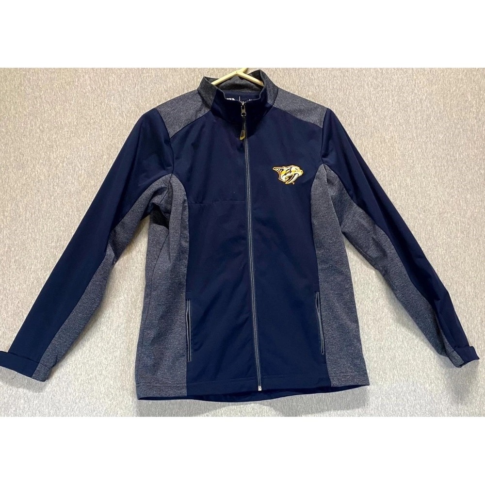 Antigua Jacket Womens Medium Blue Gray NHL Nashville Predators Ice Hockey Team